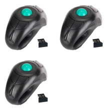 3X 2.4G Wireless Air Mouse Ergonomique Trackball Handheld Finger USB Souris USB Optique Trackball Souris