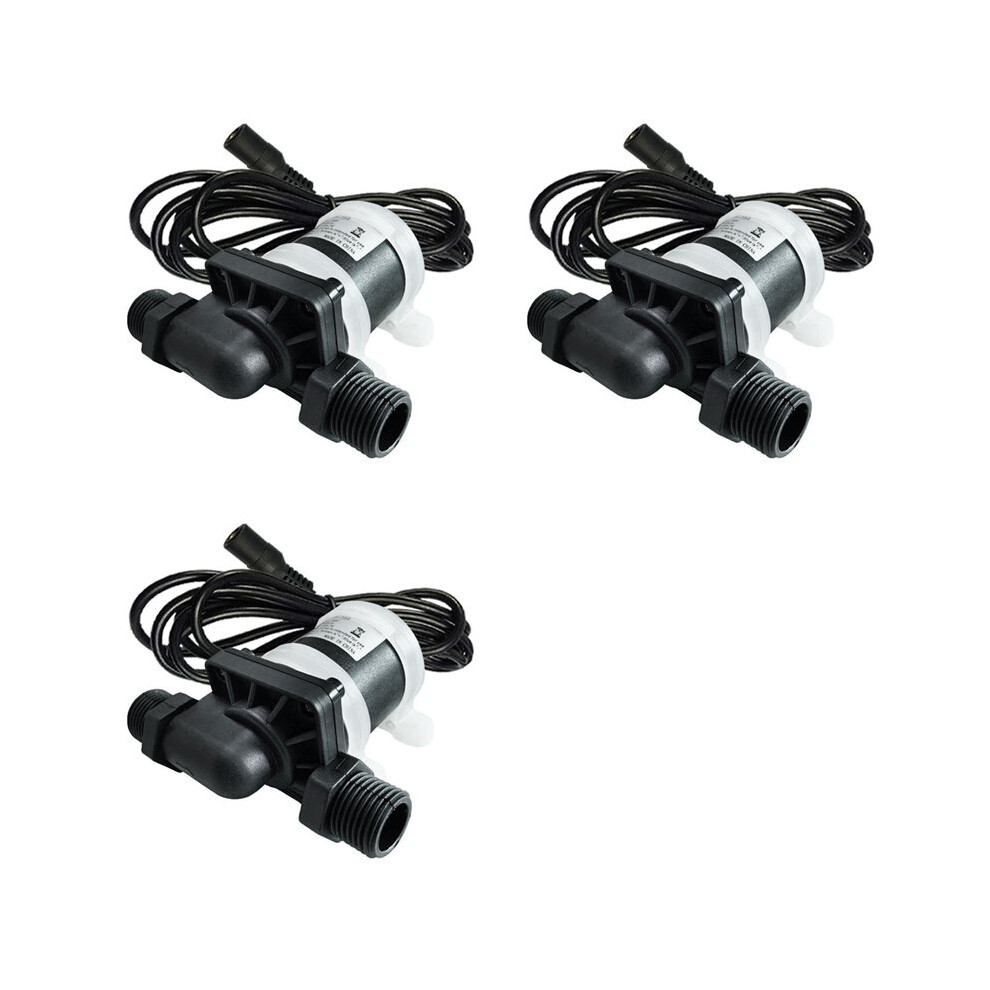 3X Dc6v-12V Brushless Water Pump 900L/H Silent 4 Points Threaded Solar Water Heater Shower Floor Heating Booster Pump 4714081856956