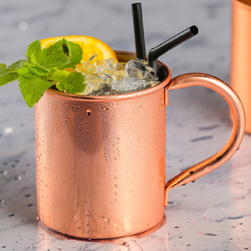 Copper Coated Drinking Cup 410ml Capacity Stainless Steel 1