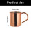 Copper Coated Drinking Cup 410ml Capacity Stainless Steel 3
