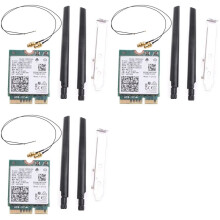 3X 9560NGW Dual Band 2,4G/5GHz Wireless Desktop Kit 802.11AC M.2 CNVI WLAN-Karte Antennenset BT-Kompatibel 5.0