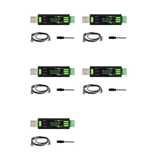 5X Waveshare Convertidor de Comunicación Serie USB una RS232/485 FT232RNL para  Linux Android Win 11/10/8.1/8/7