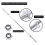 Standard Barbell 1inch Spinlock Weight Lifting Bar 6ft 9