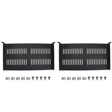 2X Étagère de Montage en Rack de Serveur 1U, Plateau Cantilever Ventilé pour Rack et Armoire D'Équipement Réseau 19 Pouces.