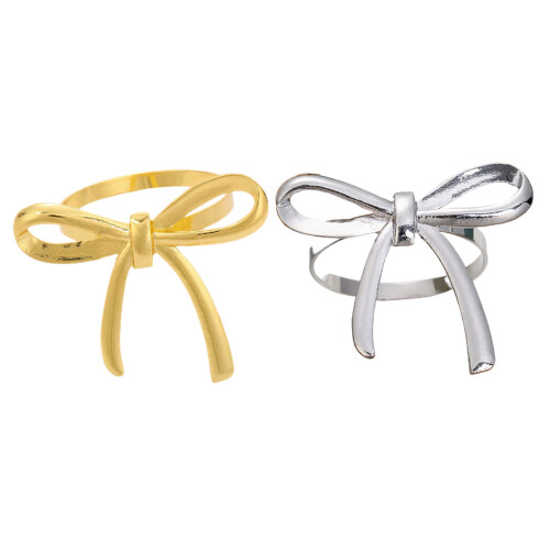 12Pcs Multifunctional Bows Design Napkin Rings Practical-GD 1