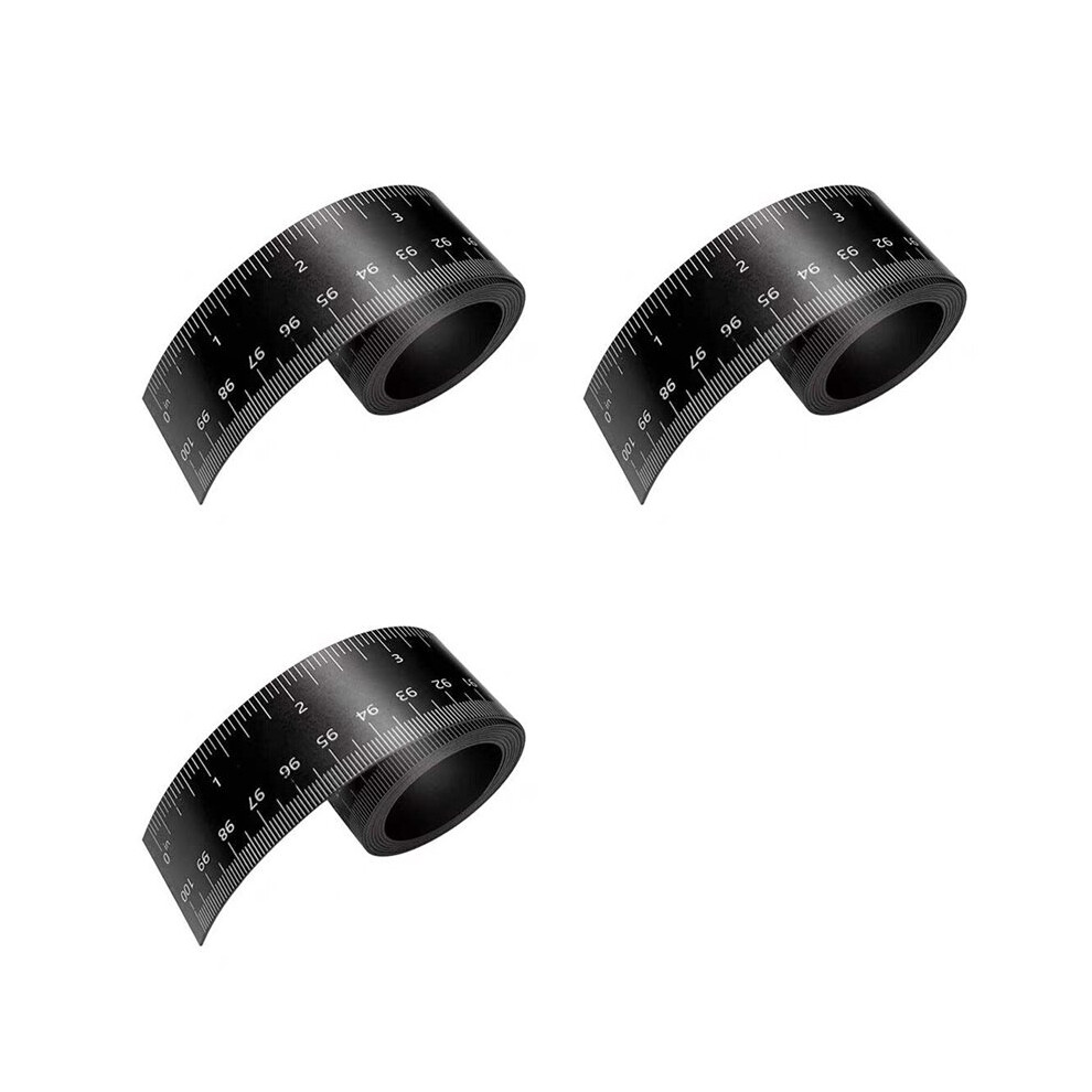 3 Pcs 100Cm Magnetic Ruler Flexible Magnetic Ruler With Both Inches And Centimeters Magnet Measuring Tape 4712487510342