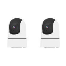 2X Smarte Tuya-Innenkamera, Kabellos, WLAN, 2,4 G/5 G, Zwei-Wege-Audio, Personenerkennung, 6 MP-Monitor, Sicherheitsüberwachungskamera, EU
