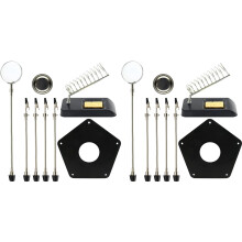 2X Soldering Third Hand Soldering Tool PCB Holder with Soldering Iron Stand, Metal Base Flexible Metal Arms