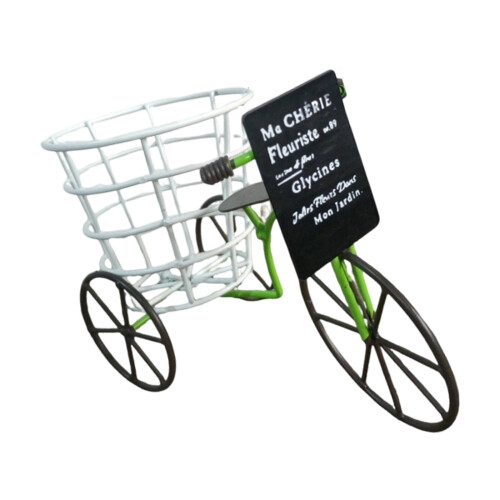 Support de pot de fleurs pour vélos rétro, conteneur-Vert
