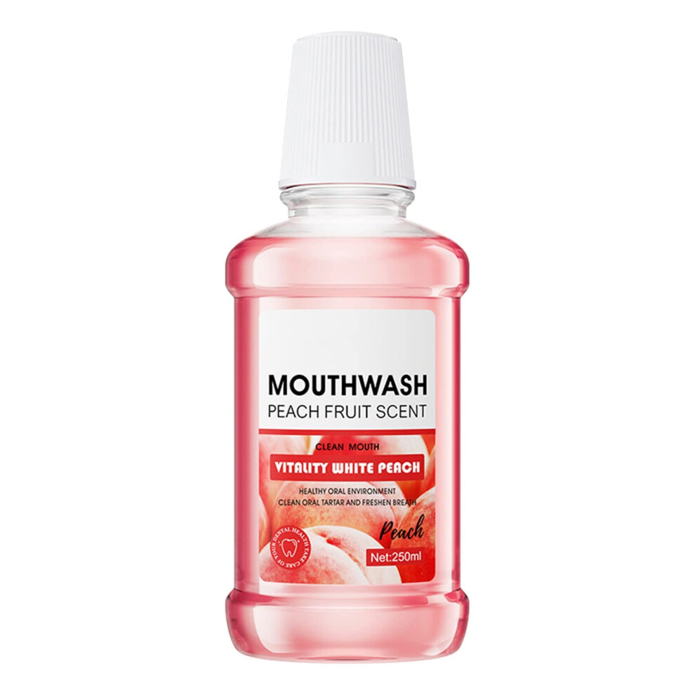 Peach Mint Mouthwash 250ml for LongLasting Fresh Breath Whitening Support Daily Oral Care