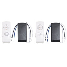 2X Kit de Controle Remoto para Lâmpada de Ventilador de Teto Universal, Transmissor de Velocidade Do Vento Ajustado, Interruptor de Controle de