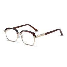 +1.5 Gold Frame Fashion Square Reading Glasses for Men and Women Clear Vision Computer Readers
