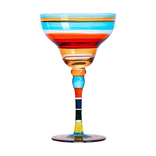 Exotic Pattern Drinking Cup Hand Painted-Color stripes