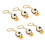 Set van 6 zinklegering sleutelhangers accessoires-C 1