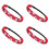 4 STKS elastische workout zweethoofdband polyester-Rood 1