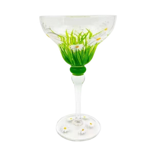 Cocktail Glass with Artistic Hand Painted Pattern-little
