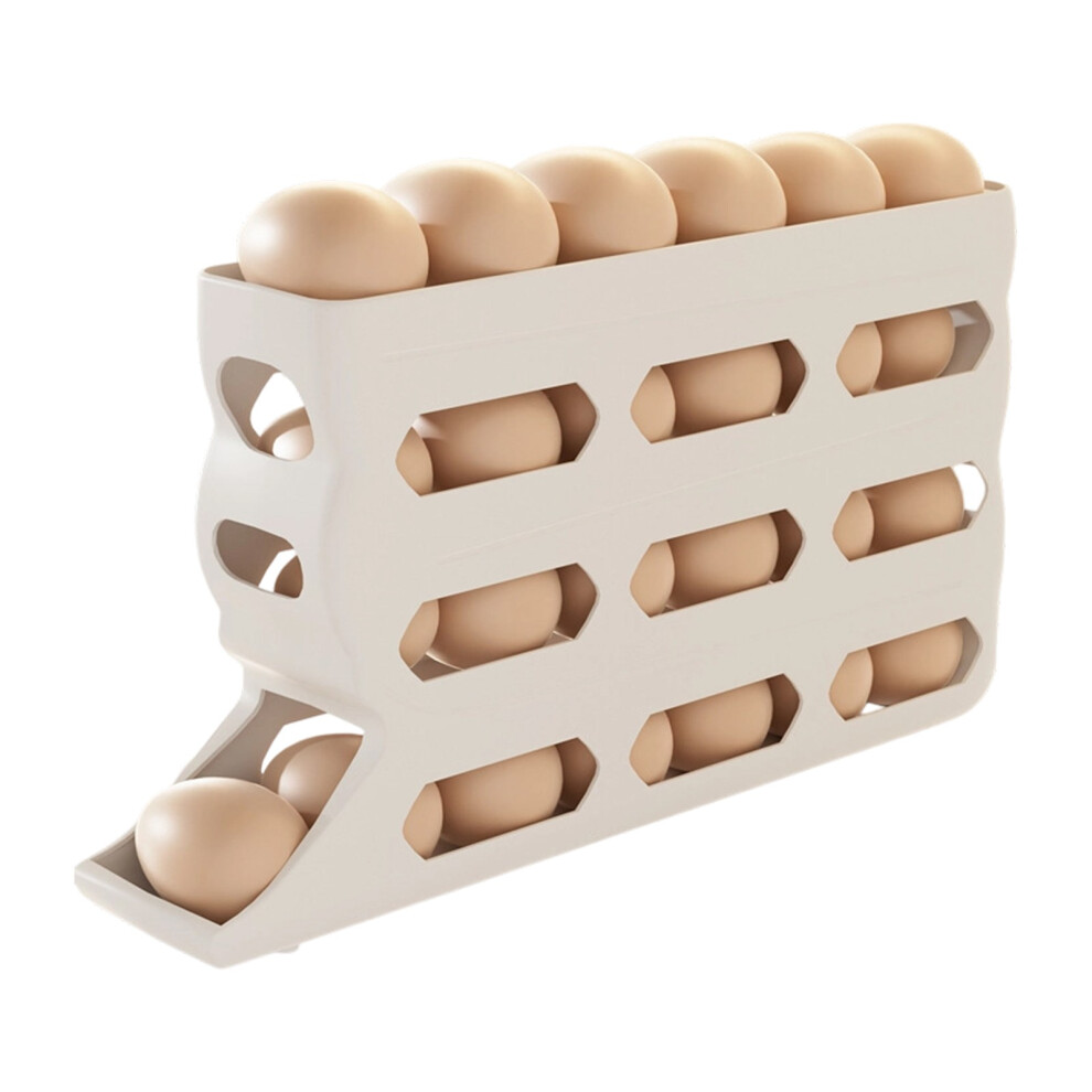 Space Efficient Eggs Storage Solution Stackable Designs-White