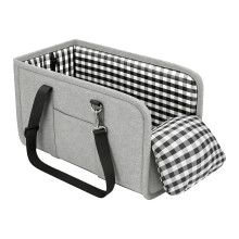 Flexible Dog Car Seat With Extendable Fasteners And-Gray