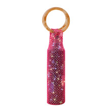 Stylish Crystal Embellished Wine Bottle Cover Perfect-rose red