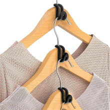 Kleerhanger Connector Haken, Flocking Hanger Haken Space Saver Duty Kleerhangers Haken voor Closet Organizer, 80 Stuks