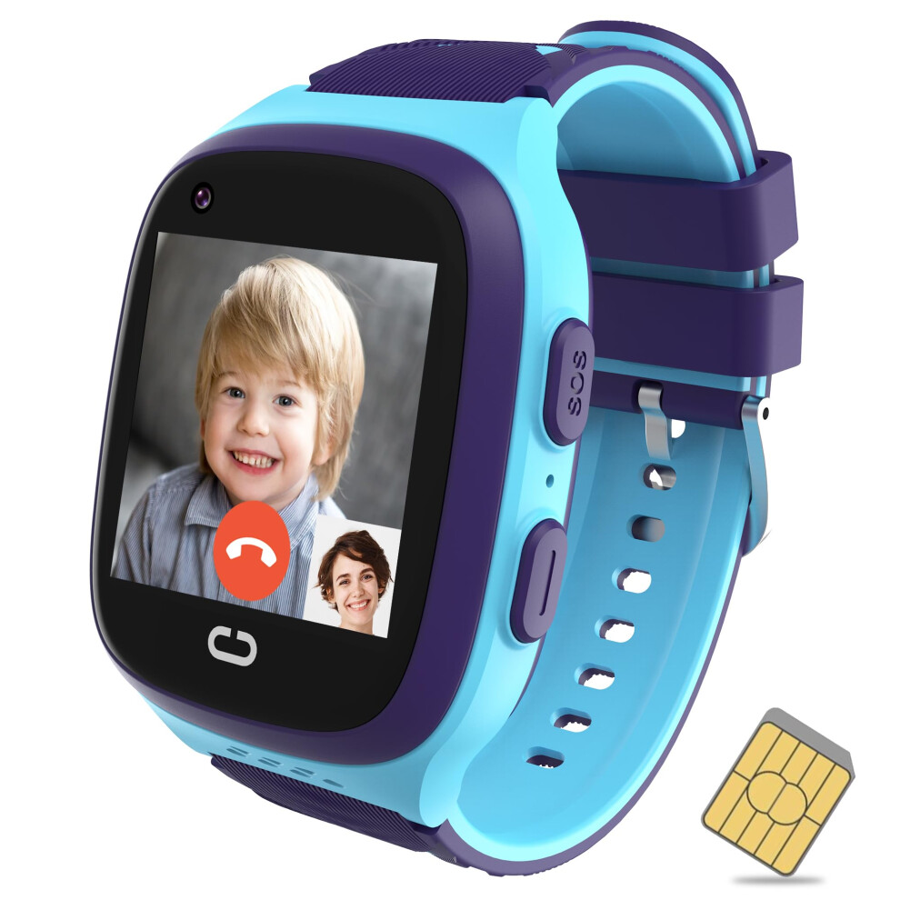Kids Smart Watch With Gps Tracker For Boys Age 512, Sos Call Twoway Chat Sleep Step Monitor With Sim Card 9771547471646