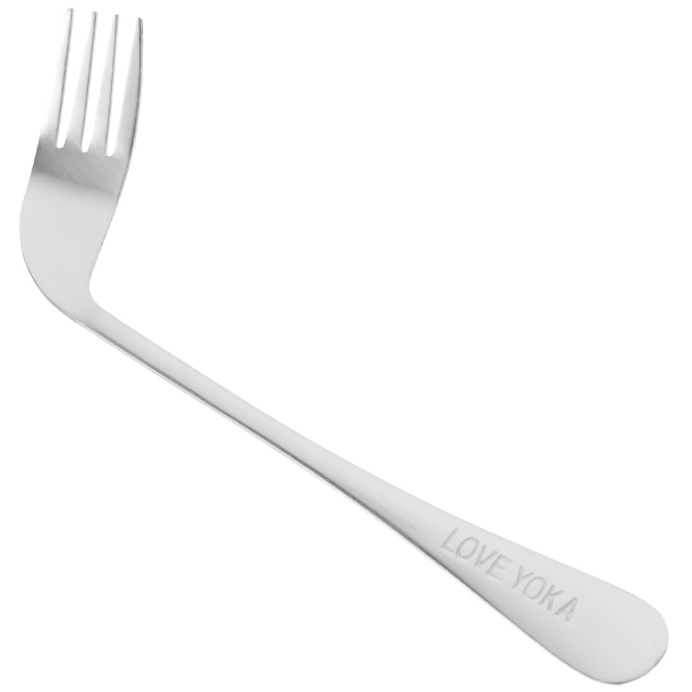 Adaptive Eating Utensil Angled Fork for Seniors Ergonomic Comfortable Grip Silverware for Daily Use