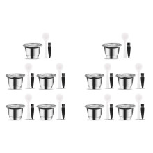 10X Espresso Refillable Capsules Reusable for Pod Espresso Coffee Pod Stainless Steel Capsules Compatible