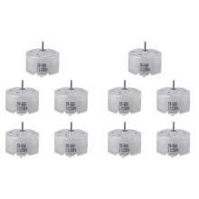 10X RF 500 TB-12560 DC1. 5-12V 2700 Tr/Min Vitesse A Vide 32 mm Diametre Moteur Argent
