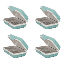 4X Soap Holder, Soap Dish, Bar Soap Holder for Shower, Travel Soap Case with Lid for Gym, Travel Soap Box