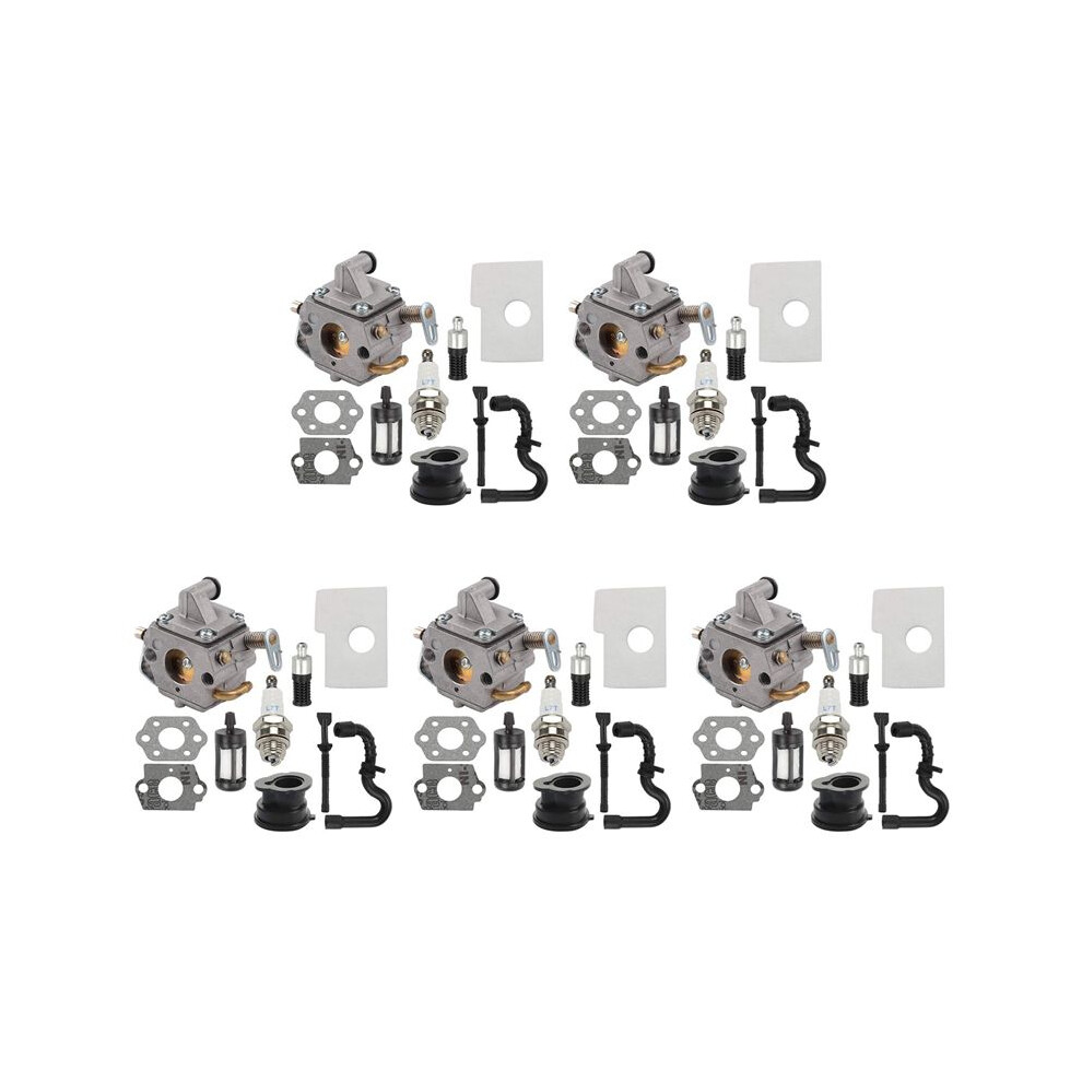 5X Ms170 Carburetor For Ms180 Carburetor 017 018 Ms170c Ms180c Chainsaw 1130 120 0603 And 1130 124 0800 6034013988875