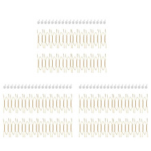 60 Pieces 6 Inch Invisible Plate Hangers Wall Plate Hangers Brass Wire Plate Holders with 60 Pieces Wall Hooks