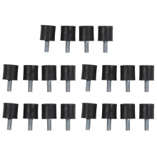 20pcs M5 Male Female Anti Vibration Rubber Mounts Isolators 15mm X 15mm