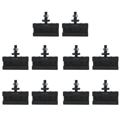 10Pcs 250-201 Quick Change Tool Holder Turning and Facing Tool Holder for Lathe Cutter Cutting Tool Bits