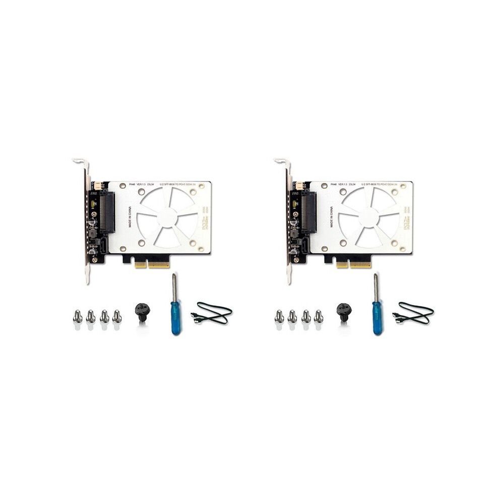 2X U.2 Ssd To Pcie4.0 Riser Card Pci Express 4.0 X4 X8 X16 Sff-8639 Expansion Card For Windows8/10/Linux 6032949730520