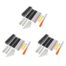 3X Guitar Fingerboard Luthier Tool,Guitar Fret Crowning File, Fret Leveling Sanding Leveler + String Spreaders
