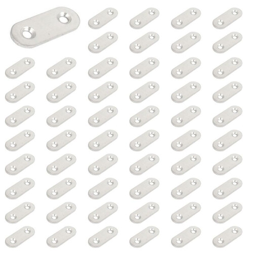 Stainless Steel Flat Bracket Straight Mending Fixing Plates 40mm 200pcs