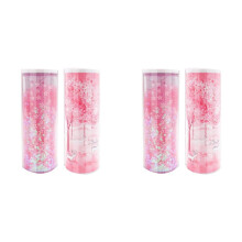 2X NBX Pencil Case for Boy Girl Stationery Box Quicksand Translucent Multifunction Cylindrical Pencil Case School -