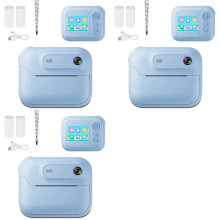 3X Aparat Cyfrowy do Natychmiastowych Wydruków HD 1080P, 1300 MAh, Drukarka, Aparat dla Dzieci, Odtwarzacz MP3 i 5 Gier, Prezent Urodzinowy dla