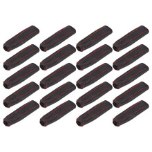20X Leather Hand Brake Cover Protective Sleeve for / Accord / 8, Black + Red