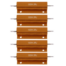 5X Plaque Or Aluminium Resistor Resistance 100W de Puissance, 2 Ohm 2R