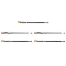 5X Replacement 25.4cm 10 Inch 5 Sections Telescopic Antenna Aerial for Radio TV