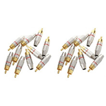 Adapter Audio Koaxialkabel Anschlussstecker RCA Stecker Nahtlos 40 Stueck