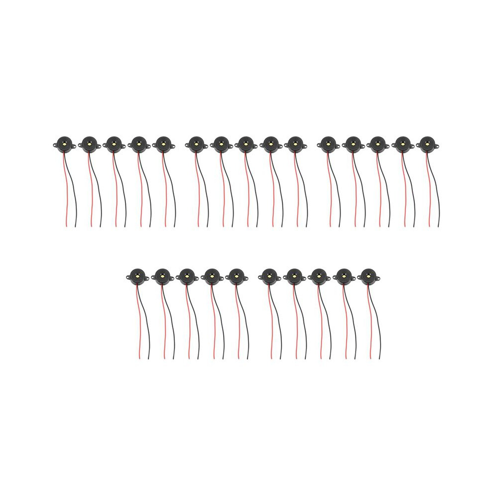 25 Pcs 3-24V 85Db Sound Electronic Buzzer Alarm 23 X 12Mm Black 6034116877243