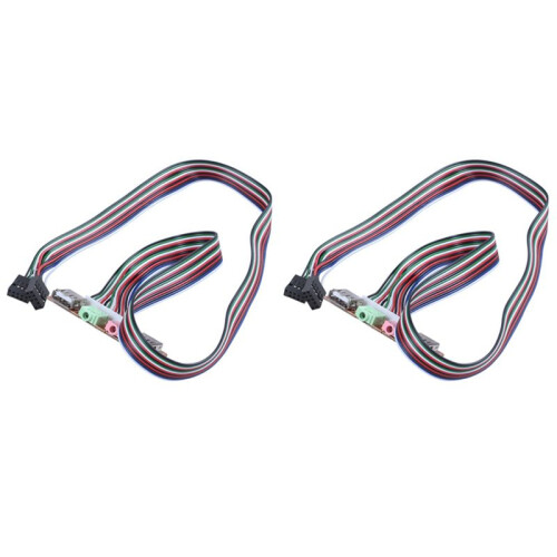 2X PC Computer USB Port Audio Headset Microphone Cable Support Front Panel