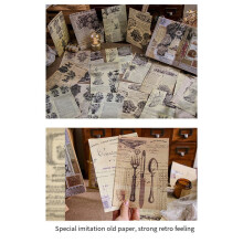 Retro Handbook Material Book DIY Base Material Package Retro Inspiration Series Retro Handbook Decorative BackingPaper,C