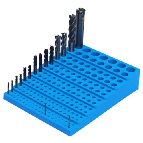 2pc 187 Grid Milling Cutter Drill Bit Storage Box CNC Tool Organizer Plastic Placer Reamer -Frame Tool Accessories 2