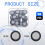 200 Pcs 3D Magnetic Tracking Dot for Scanner Scanning Reference Point  (Inner 12.0 mm Outer 19 mm) 4