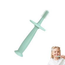 Baby Teething Toothbrush 360 Silicone Infant Training Brush with Suction Base and Gentle Gum Massager for 612 Month Babies