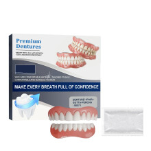 Fake Teeth Veneers Instant Smile Kit with Easy Heat Molding, Natural Look Finish, Custom Fit Design (2PC)