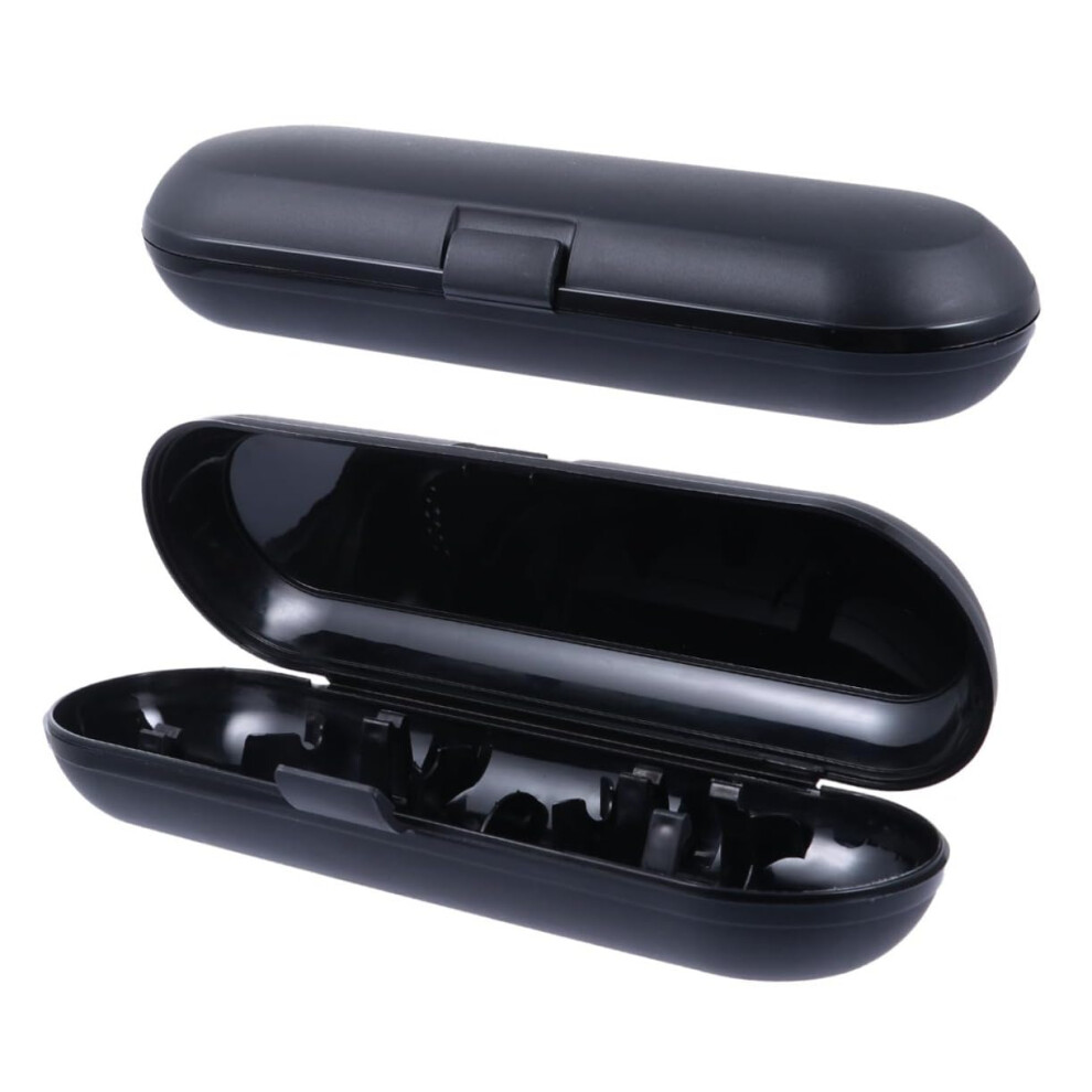 2pcs Waterproof Electric Toothbrush Travel Case with Secure Brush Head Slots and Durable Shell